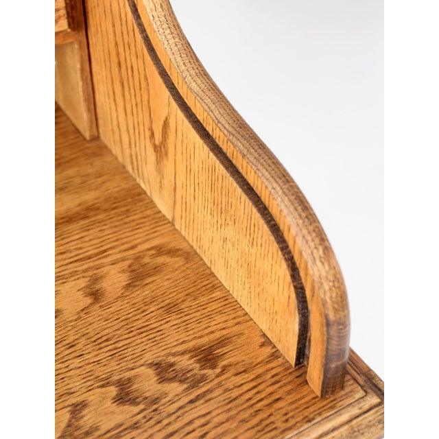 Vintage Oak Roll Top Secretary Desk For Sale - Image 9 of 17