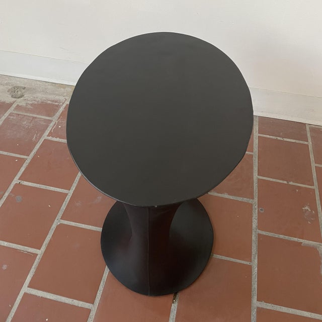 Textile Kreten Side Table, Painted Black, Short, Factory 2nd, by Souda, Modern, Organic, Concrete End Table For Sale - Image 7 of 9