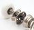 Antique White Ceramic & Mercury Glass Passage Door Knob Set For Sale - Image 6 of 7