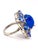 Bochic "Capri" Vintage Tanzanite & Diamonds Retro Ring Set 18K Gold & Silver For Sale - Image 4 of 18