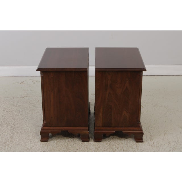 Pair of Stickley Cherry 3 Drawer Nightstands For Sale - Image 9 of 14