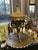 Up for consideration is a beautiful vintage large brass detailed Samovar with decorative stand. This is a gorgeous piece...