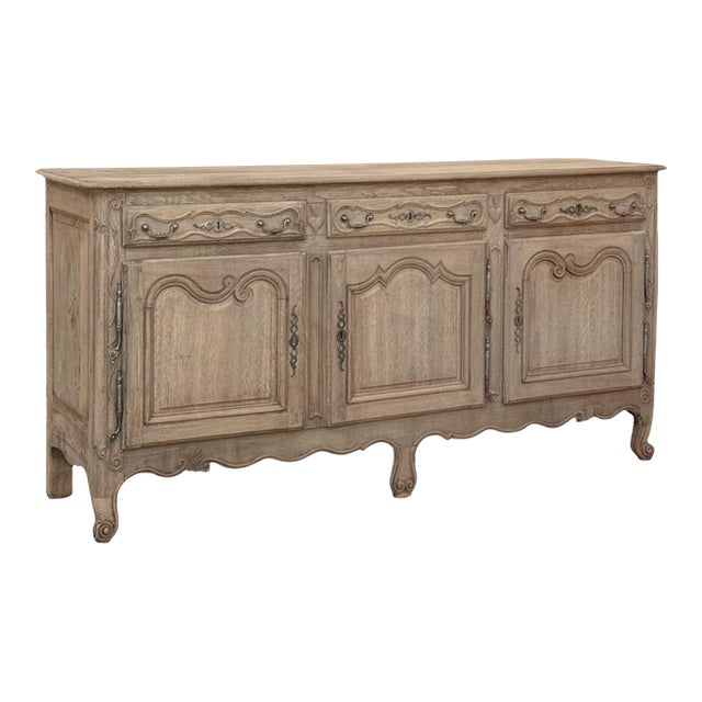 18th Century Country French Louis XV Buffet in Stripped Oak For Sale