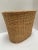 1990s Natural Wood Woven Wicker Storage Decor Wastebacket For Sale - Image 5 of 6