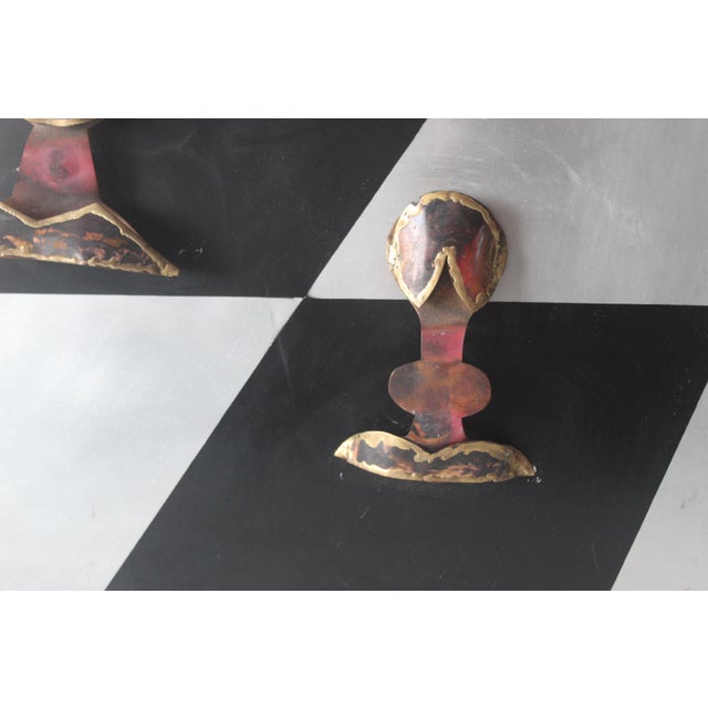 Alex Kovacs Large Metal Chess Board Wall Sculpture Signed Mid 20th Century Modern For Sale - Image 10 of 18