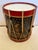 Blue Antique Drum End Table With Milk Glass Top For Sale - Image 8 of 12