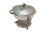 Up for sale is a stunning vintage three-piece hammered aluminum casserole server set that perfectly combines mid-century...