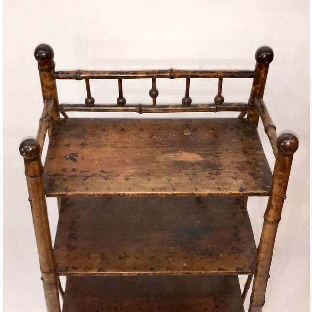 Antique Tiger Bamboo 5 Shelf Bookcase Chairish