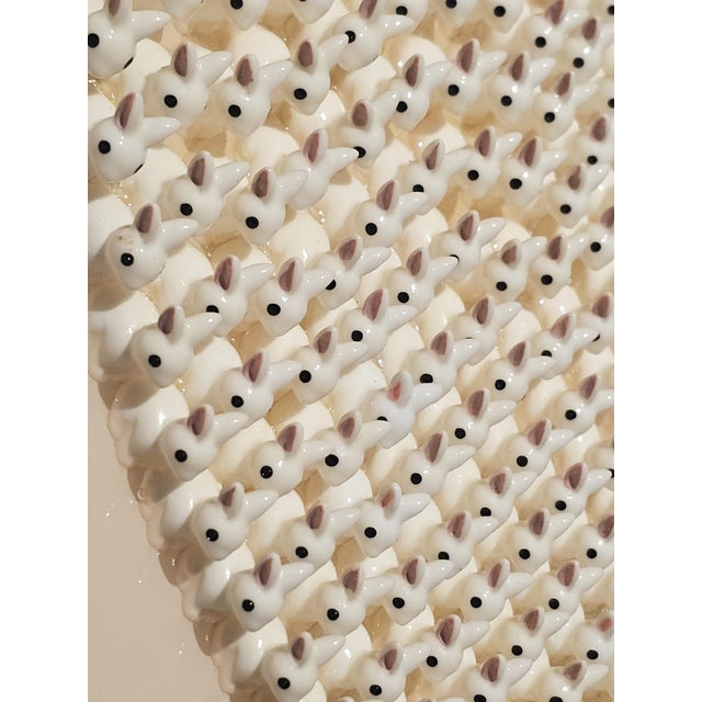 White Bunnies by Carmine Bilardello Mix Technique on Panel For Sale - Image 4 of 8