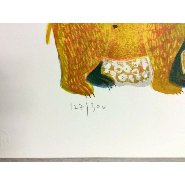 Mid Century Modern Unframed Sloth of Bears Judith Bledsoe Signed Litho For Sale - Image 4 of 5