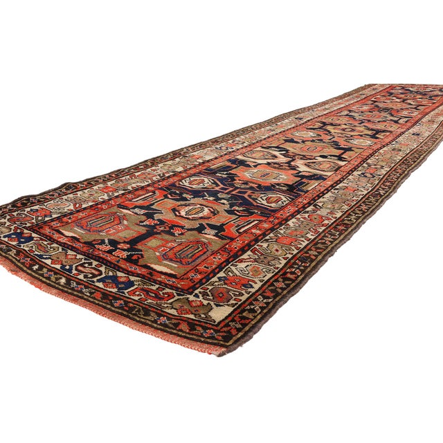 90046 Antique Persian Malayer Rug Runner, 03'03 x 16'04. The Desert Sigil: Late 19th Century Persian Malayer Masterpiece...