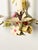 Mid 20th Century Vintage Floral Three-Candle Toleware Sconce For Sale - Image 5 of 9
