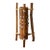 Vintage 1970s Bamboo & Rattan Sculptural Table Lamp With Glass Cabochons. For Sale