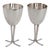 A fine pair of handmade Sterling Silver Modernist goblets, by the celebrated goldsmith & Jeweler Joe Reyes Apodoca Jr...