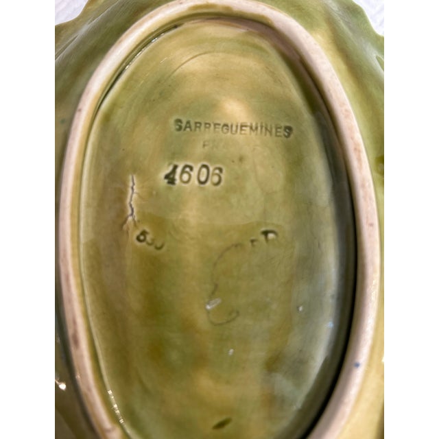Ceramic 1930s French Sarreguemines Pottery Small Majolica Grapes Tureen For Sale - Image 7 of 9
