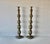 Asian Vintage Altar Size Pierced Brass Floor Candlestick Holders Ornate Reticulated Design Mid Century For Sale - Image 3 of 15