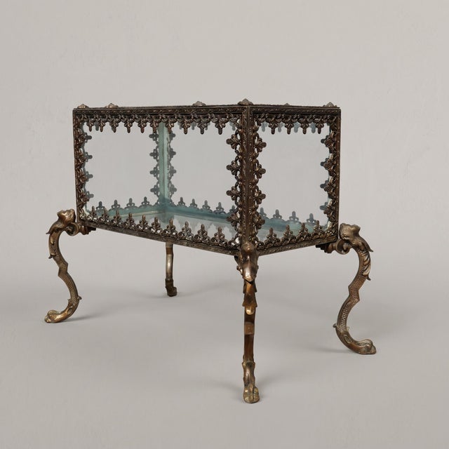 Late 19th Century Patinated and Gilded Bronze Parlor Aquarium For Sale - Image 13 of 13