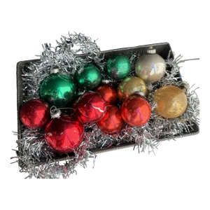 Vintage Shiny Brite Multi Color Mercury Glass Ornaments- 13 Pieces
