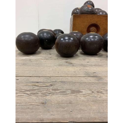 Black English Wooden Bowls, Set of 20 For Sale - Image 8 of 18