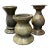 Vintage 1970 Iron Chunky Candleholders With Patina, Set of 3 For Sale