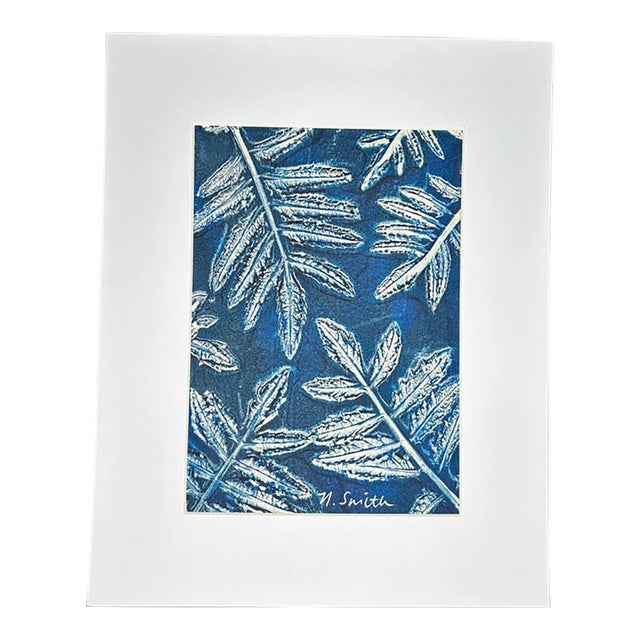 Botanical Impressions No. 01 — Original Acrylic Monoprint Leaf Study I For Sale