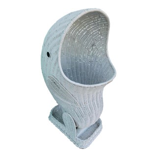 Wicker Whale Basket For Sale