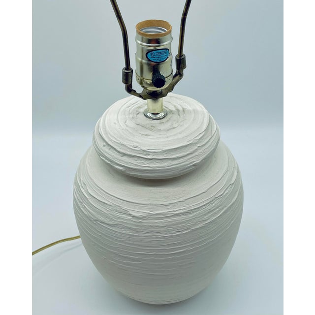 vintage-1980s-signed-alsy-post-modern-white-plaster-table-lamp-shade