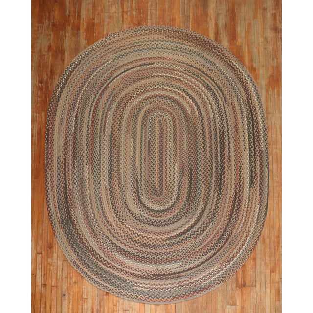 Vintage American Braid Carpet - 8'7" x 11'2" For Sale - Image 16 of 18