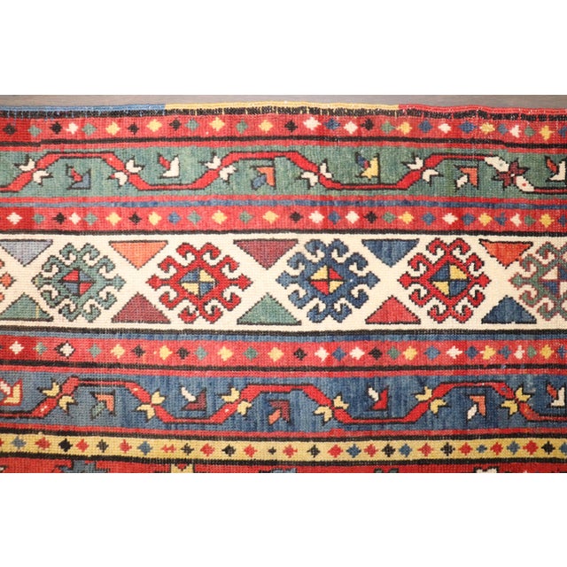 19th Century Antique Zabihi Collection Colorful Talish Runner - 3'10" x 9'3" For Sale - Image 9 of 9