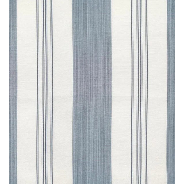 Traditional The House of Scalamandré Astor Stripe Fabric, Indigo For Sale - Image 3 of 3