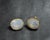 14k Gold Kabana Carved Mother of Pearl Sand Dollar Pierced Post Earrings, A Pair For Sale - Image 11 of 15