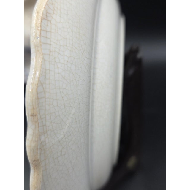 Ceramic Antique 1860s Staffordshire Footed Scalloped Tureen and Matching Underplate Set by Wood, Challinor & Co. English Pottery For Sale - Image 7 of 18