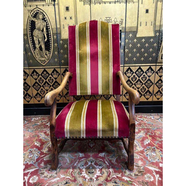 Louis Xiii Armchairs, Chairs and Poufs, Set of 6 For Sale - Image 11 of 13