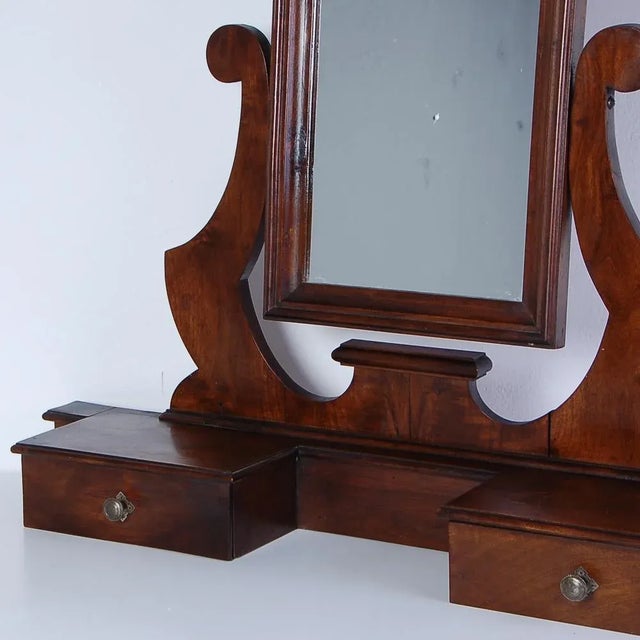 Dressing Mirror in Walnut, Early 1900s For Sale - Image 4 of 13