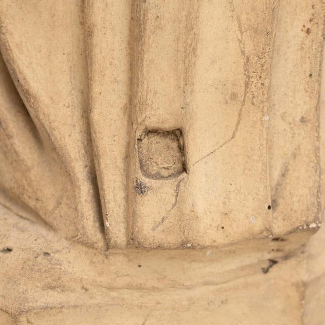 Traditional Plaster Virgin Figure, 1930s For Sale - Image 13 of 16