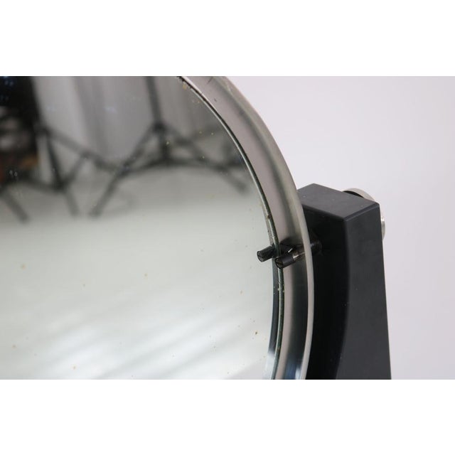 Tiltable Table Mirror with Black Marble Base and Brushed Chrome Border, Italy, 1960s For Sale - Image 15 of 18