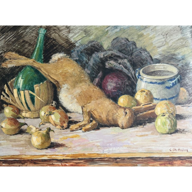 French Provincial Impressionist French Hunting Still Life Oil Painting For Sale - Image 3 of 5