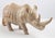 Hollywood Regency Hand-Carved Stone Rhino Sculpture – Heavy Decorative Animal Figure, Natural Veining For Sale - Image 3 of 8