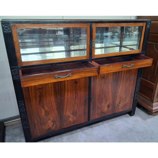 1930s Art Deco Wooden Display Cabinet, 1930s For Sale - Image 5 of 10