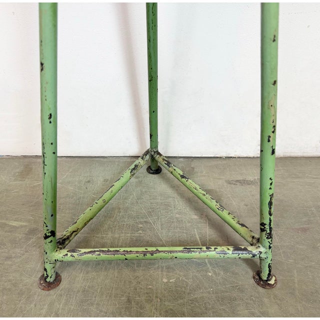 Industrial Green Workshop Stool, 1960s For Sale - Image 11 of 13