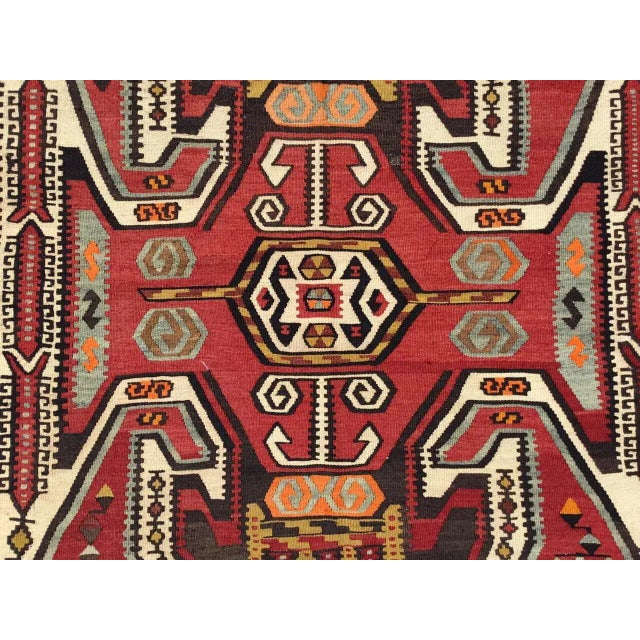 1960s Vintage Turkish Handmade Kilim Rug - 55"x87" For Sale - Image 4 of 10