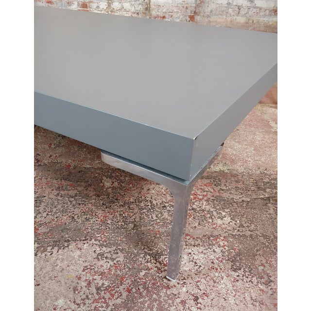Wood Italian Contemporary Low Profile Coffee Table For Sale - Image 7 of 9
