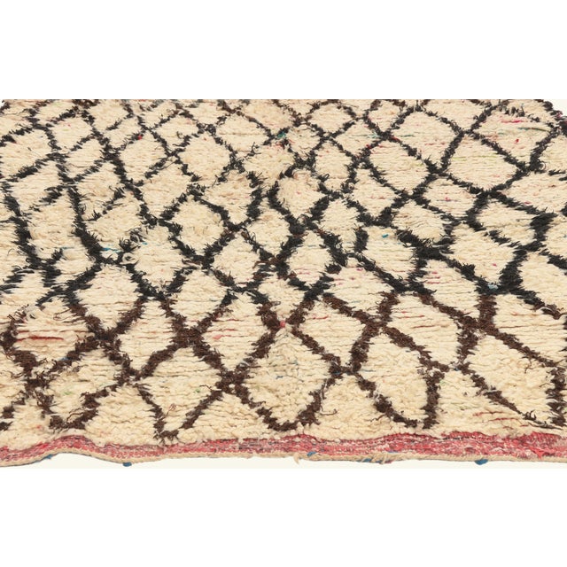 Berber Tribes of Morocco Vintage Azilal Boucherouite Moroccan Rug, 04'08 X 07'08 For Sale - Image 4 of 10