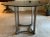 HD Buttercup Modern Aluminum Base and Round Smoky Glass Top Dining Table For Sale - Image 4 of 7