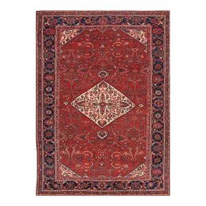 Antique Persian Mahal Area Rug 9’1″ X 12’7″