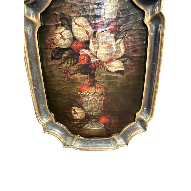 Vintage Homco Large Floral Still Life Wall Plaque "Magnolias & Pomegranates" by Robbie Meyer For Sale In Birmingham - Image 6 of 12