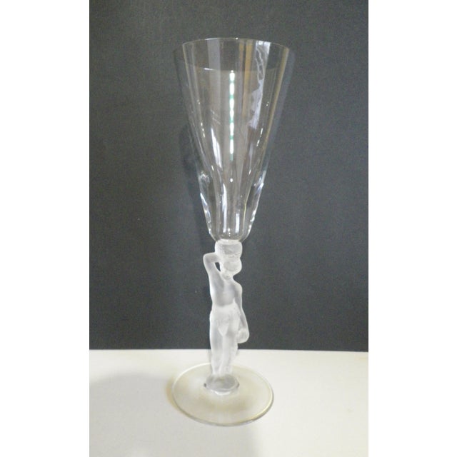 Crystal Bacchus Champagne Flute from Bayel, 1980s For Sale - Image 4 of 10
