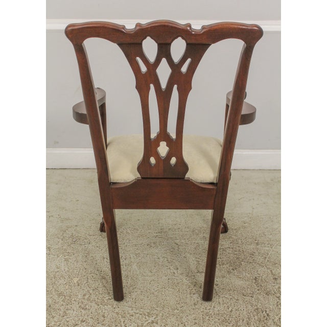 Set of 8 Craftique Chippendale Mahogany Dining Room Chairs For Sale - Image 4 of 13
