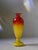 Art Deco Signed Schneider Red to Yellow Art Glass Vase, French Art Deco 1920s For Sale - Image 3 of 8