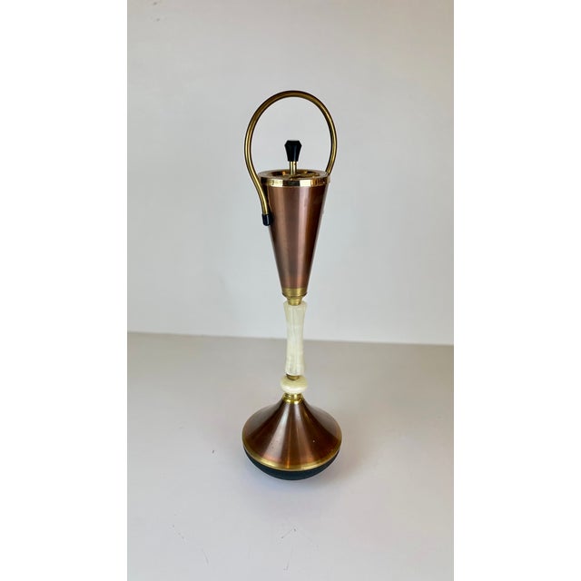 Italian Copper and Brass Ashtray on Foot, 1960s For Sale - Image 6 of 12